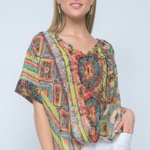 Ivy Jane Tie Dye Twist & Shout Top Sz XS